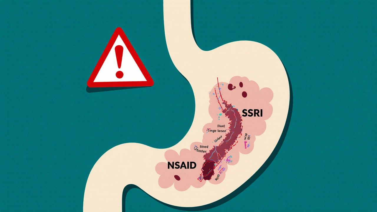 SSRIs and NSAIDs Together: Why Your Risk of GI Bleeding Goes Up and How to Stay Safe