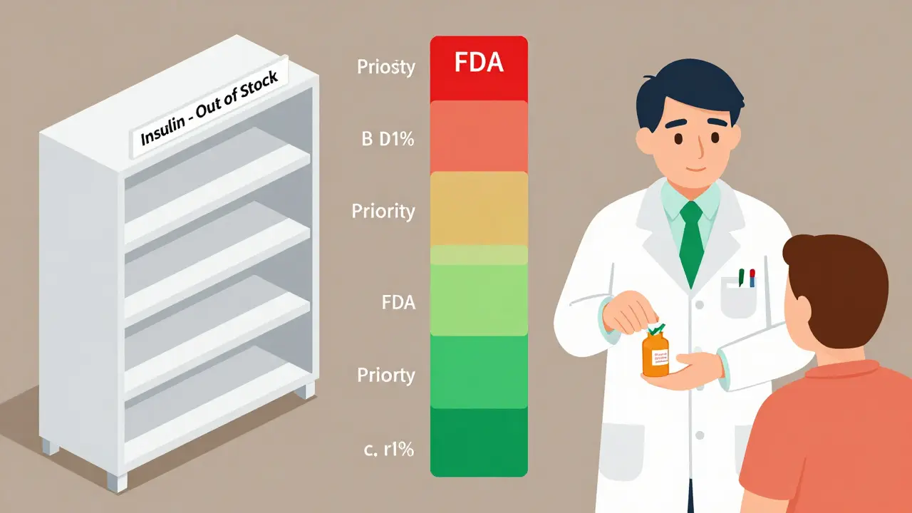 Pharmacist giving a patient a pill with FDA approval timeline showing faster U.S. manufacturing tiers.