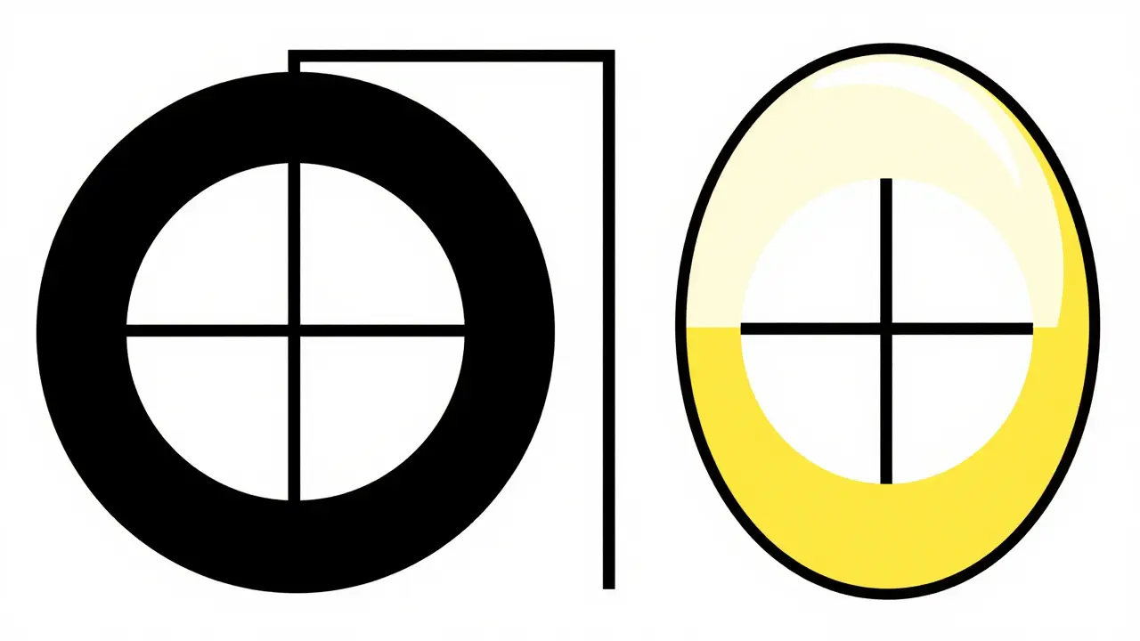 Illustration comparing brand and generic pill structures.
