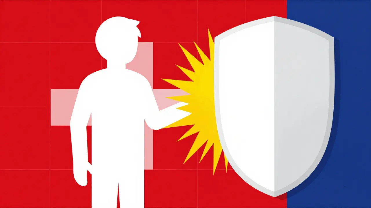Diagram showing UV-A rays being reflected by a mineral sunscreen shield